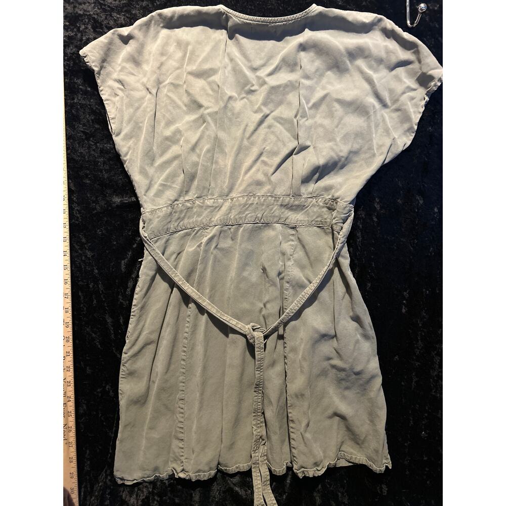 Quince Vintage Wash Button Front Dress – Large – Olive - Picture 7 of 9